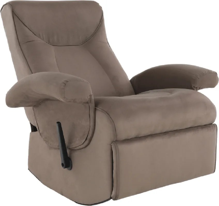 Mechanikusan állítható pihenő fotel, szürkés barna textil, SUAREZ