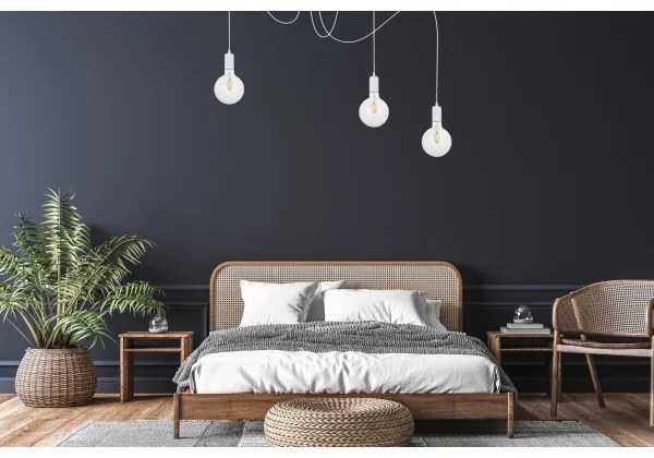 Csillár zsinóron MIROS 3xE27/60W/230V pók fehér