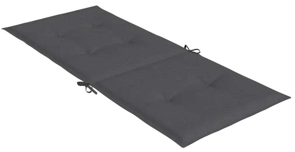 6 db antracit szövet magas háttámlájú székpárna 120x50x4 cm