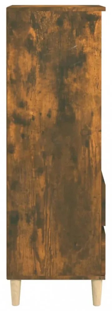 füstös tölgy színű szerelt fa magasszekrény 40 x 36 x 110 cm