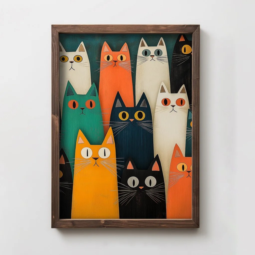 TUN020-L keretezett MDF falikép, 35 x 47 cm