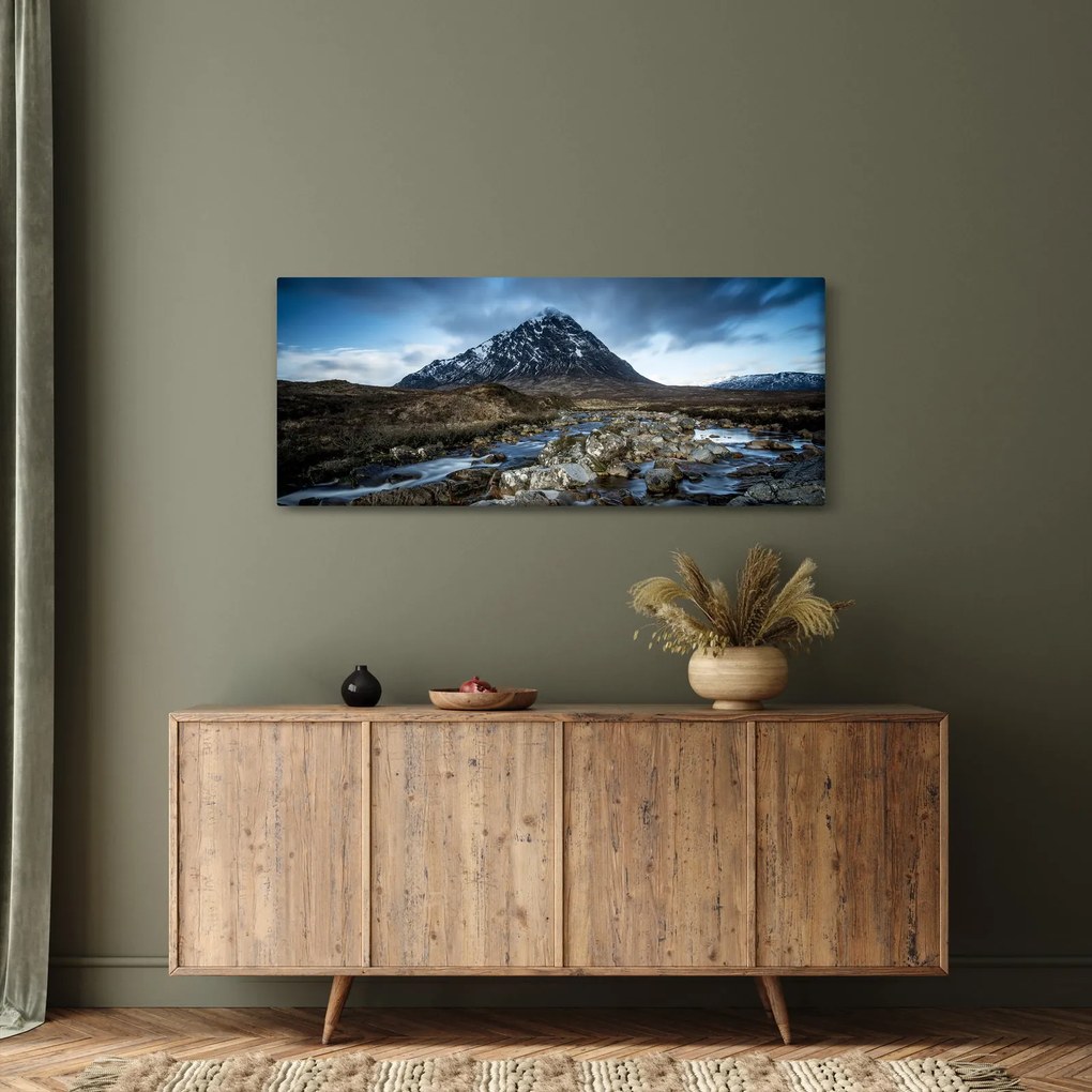 Hegy és a folyó képe (120x50 cm)