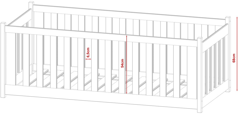 Gyerekágy 90 x 190 cm Connie (ágyráccsal) (fenyő). Akció -10%. 1012856