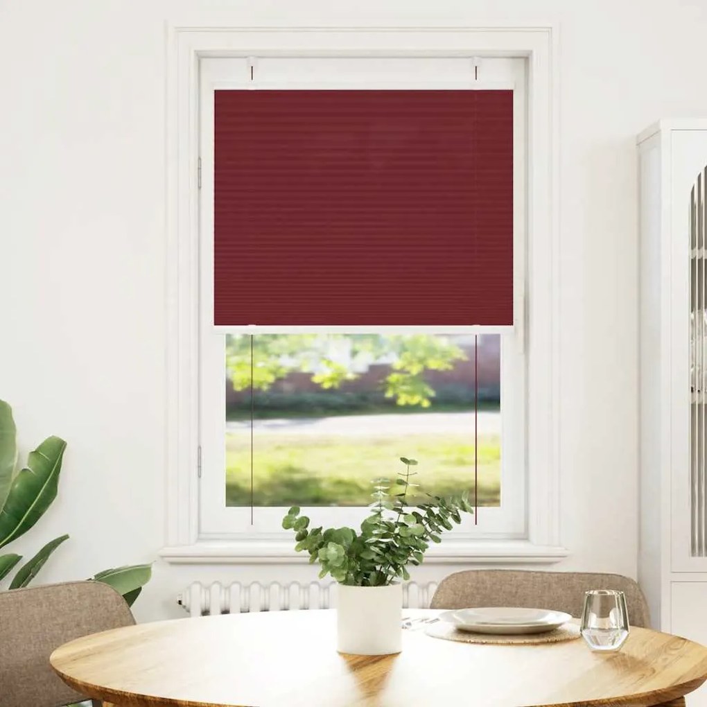 pliszírozott redőny Bordeaux piros 80x100 cm szövetszélesség