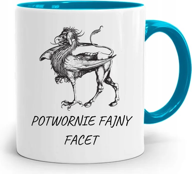 Kék Bögre Fiúnak Szörnyen Vagány Srác nyomott mintával