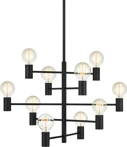 MARKSLÖJD 107187 PARIS Glamour Csillár Fekete E27 IP20