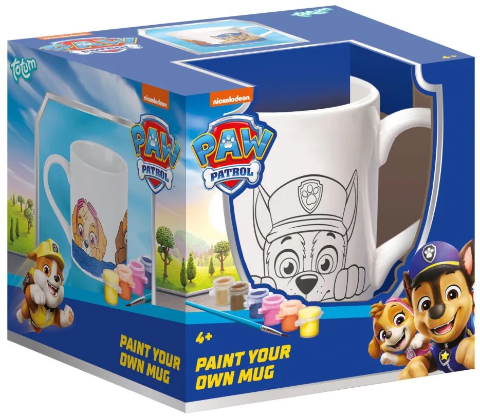 Mancs Őrjárat Team festhető porcelán bögre 235 ml Díszdobozban
