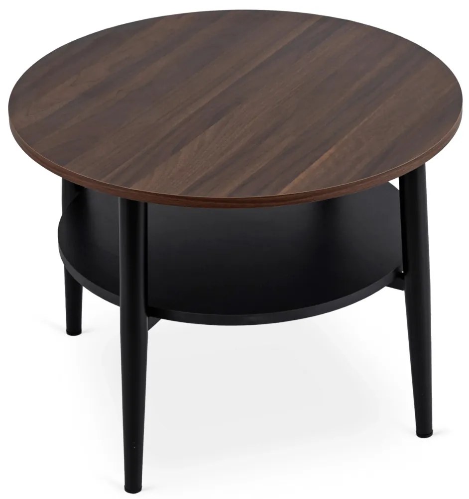 Dohányzóasztal, dió/fekete PAULO