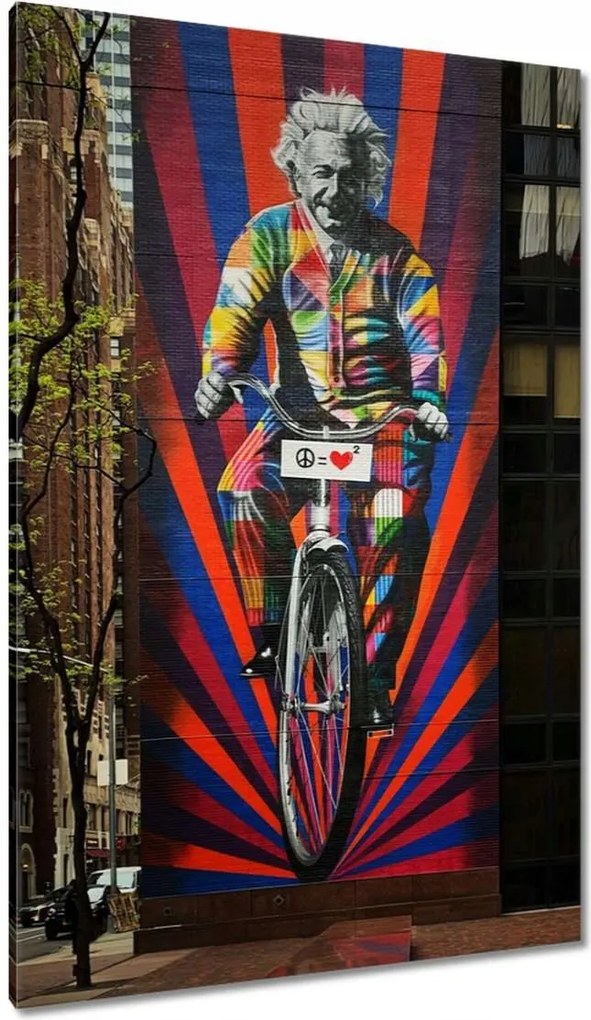 Festmények 80x120 Albert Einstein Graffiti