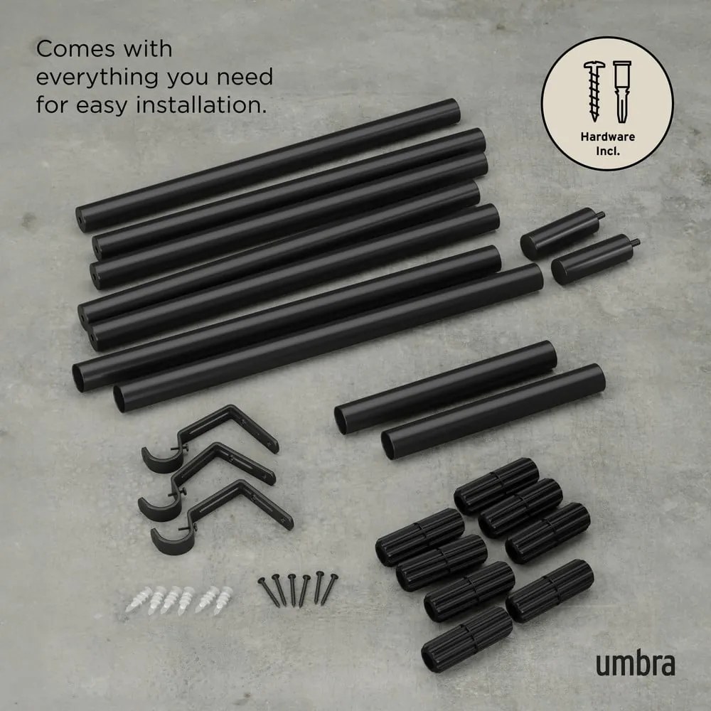 Acél bővíthető függönykarnis 163 - 325 cm Zen – Umbra