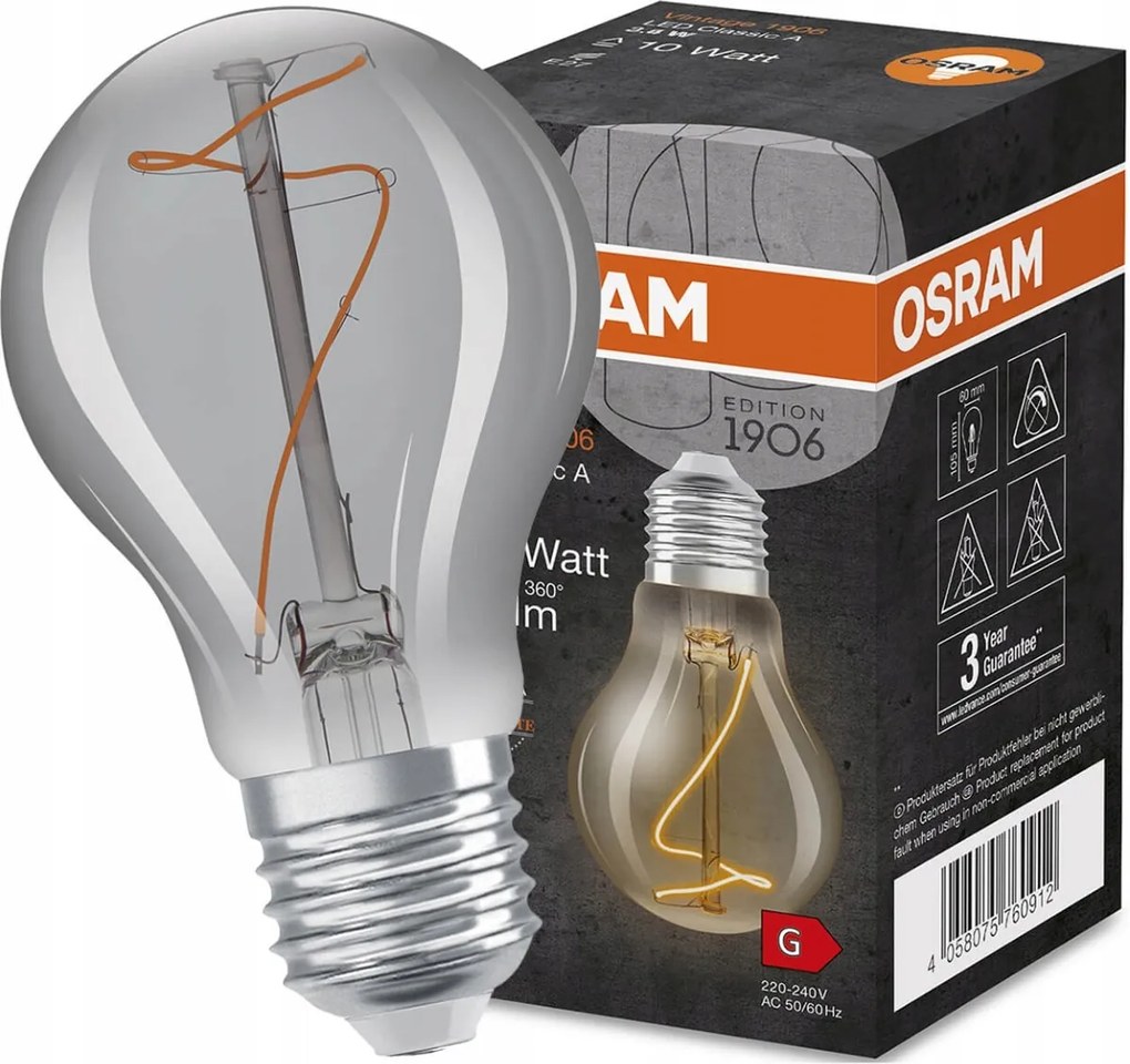 Dekoratív Led izzó E27 3,4W Tompítható Osram