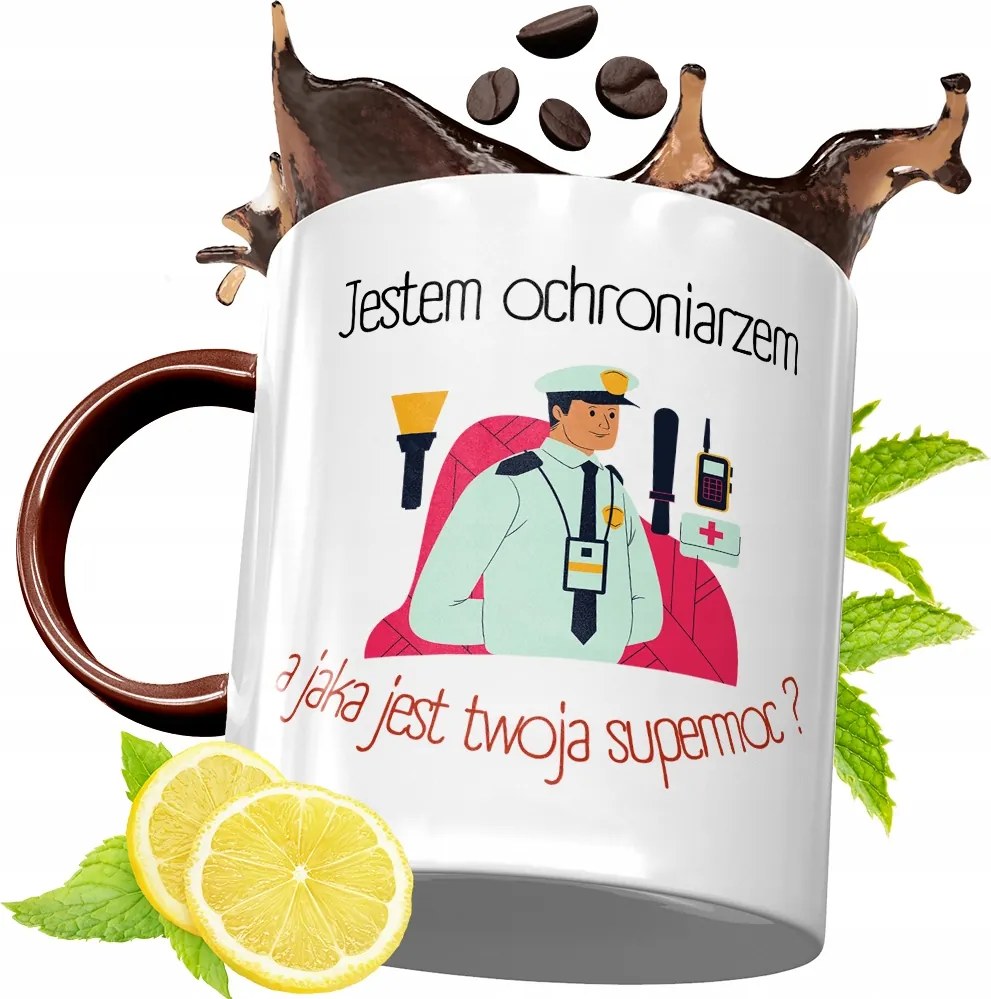 Bordó Bögre Biztonsági Őrnek Születésnapra Ajándék fényképes nyomattal