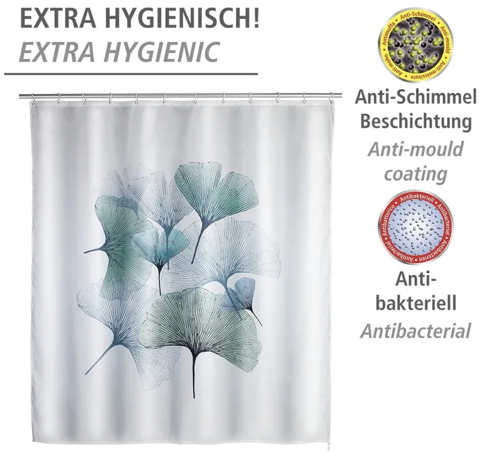 Ginkgo mosható zuhanyfüggöny, 180 x 200 cm - Wenko