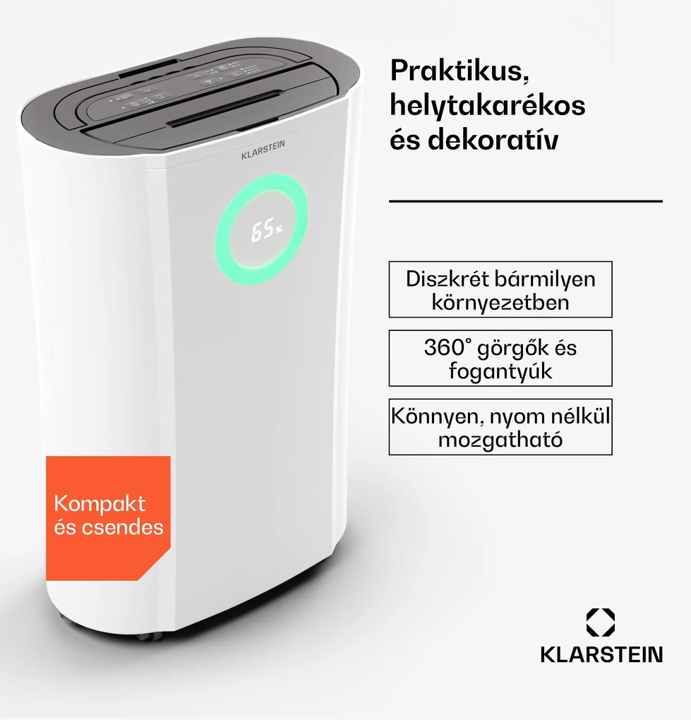 Klarstein Páramentesítő DryFy Pro 20 Kompressziós 20 l/n 20 - 30 m²