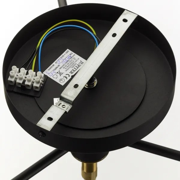 Jupiter 2031 - Felületre szerelhető csillár FIGARO 4xG9/10W/230V fekete/arany/bézs