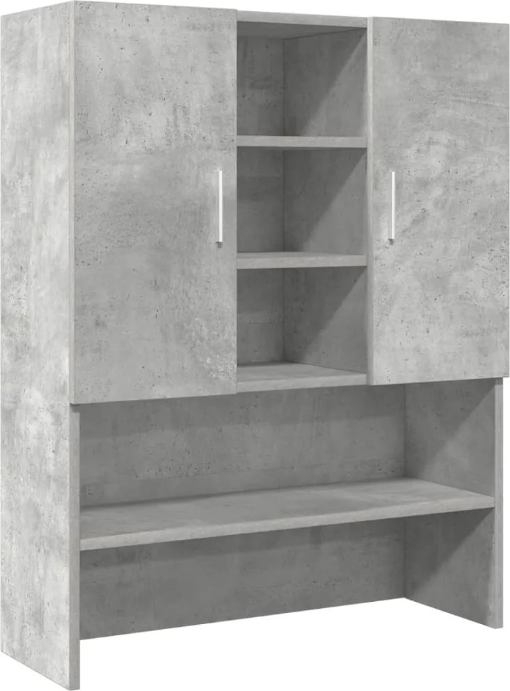vidaXL betonszürke mosógépszekrény 70,5 x 25,5 x 90 cm