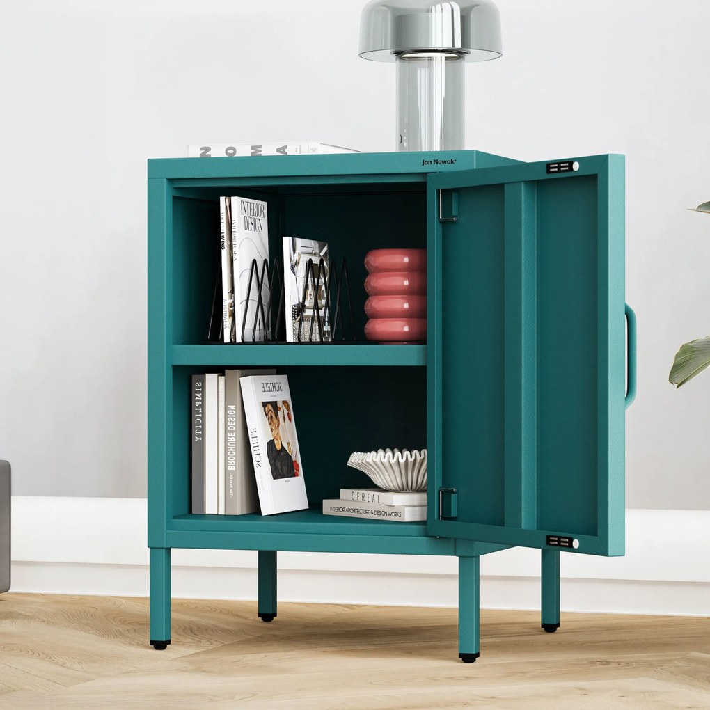 Éjjeliszekrény MIA, 424 x 595 x 400 mm, Modern: tengerszínű