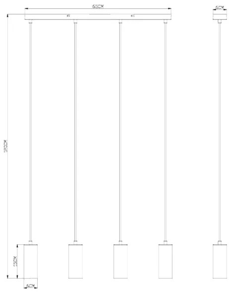 Globo 57911-4HB - ROBBY 4xGU10/35W/230V fekete függeszték
