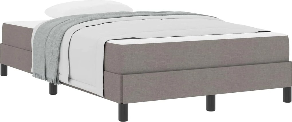 vidaXL Boxrugós ágy matracmal Tópszínű 120 x 190 cm szövet