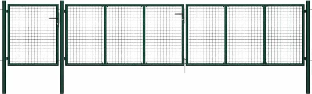 vidaXL zöld acél kerti kapu 500 x 100 cm