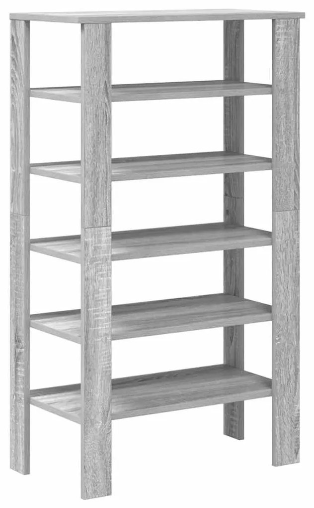szürke sonoma színű szerelt fa cipőtartó 61x32x105 cm