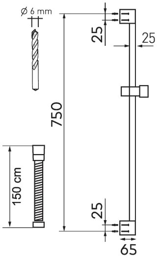 Novaservis - Zuhany készlet ECO matt fekete
