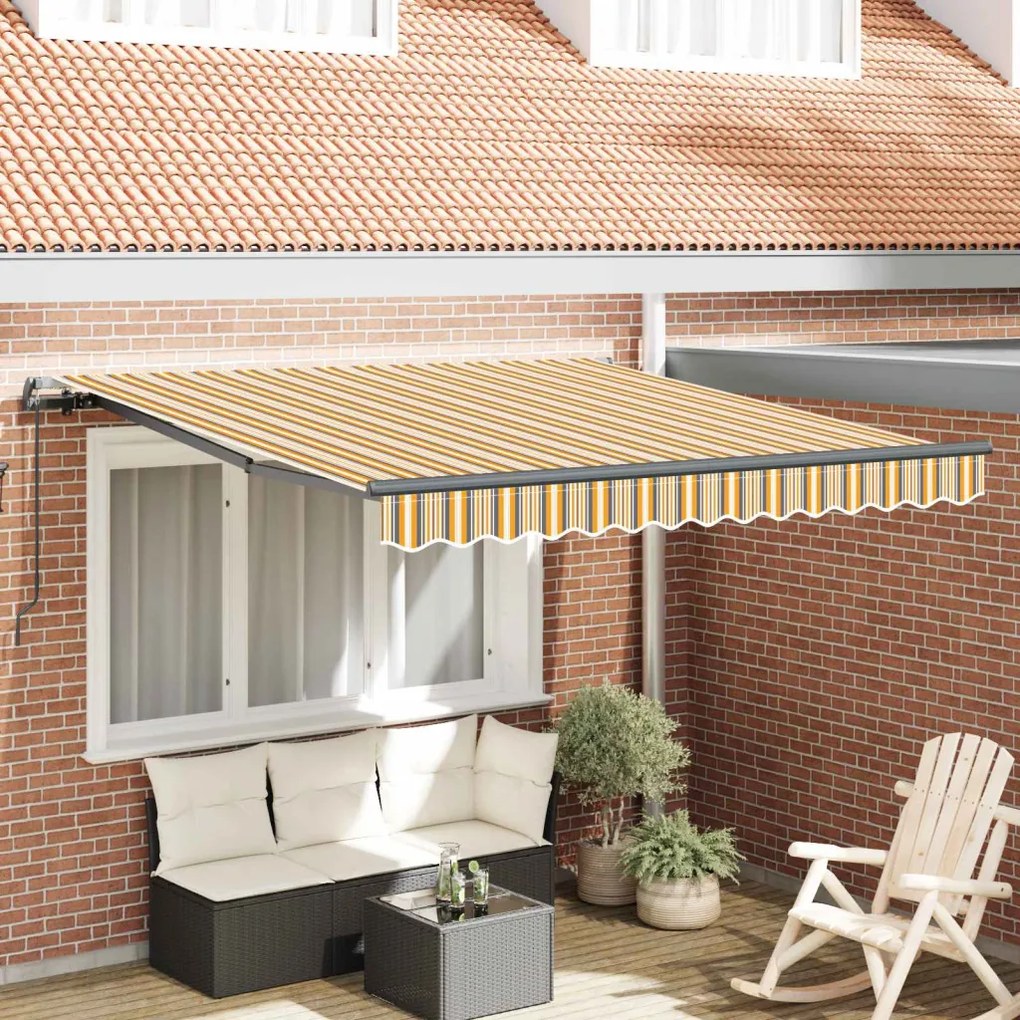Behúzható napellenző Sokszínű 350 x 250 cm Poliészter és acél