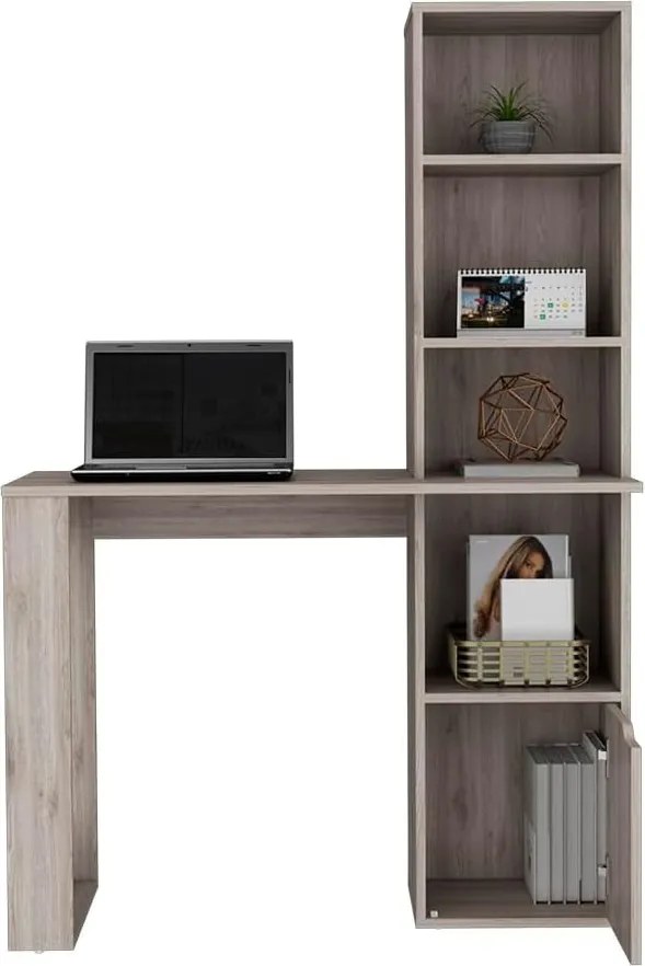 Polcos íróasztal tárolóval 98,5x45,3x162,5cm fehér FUR1233-1