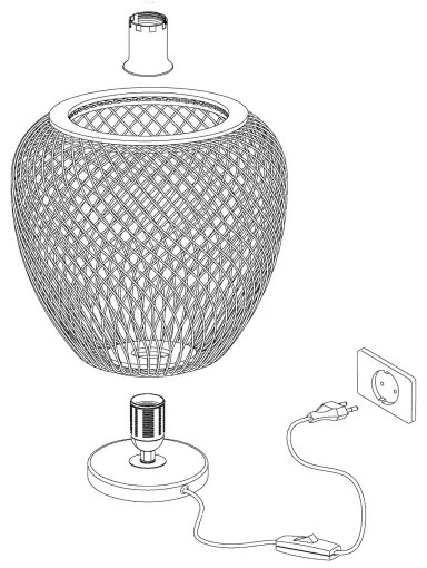Eglo 43263 - Asztali lámpa DEMBLEBY 1xE27/40W/230V