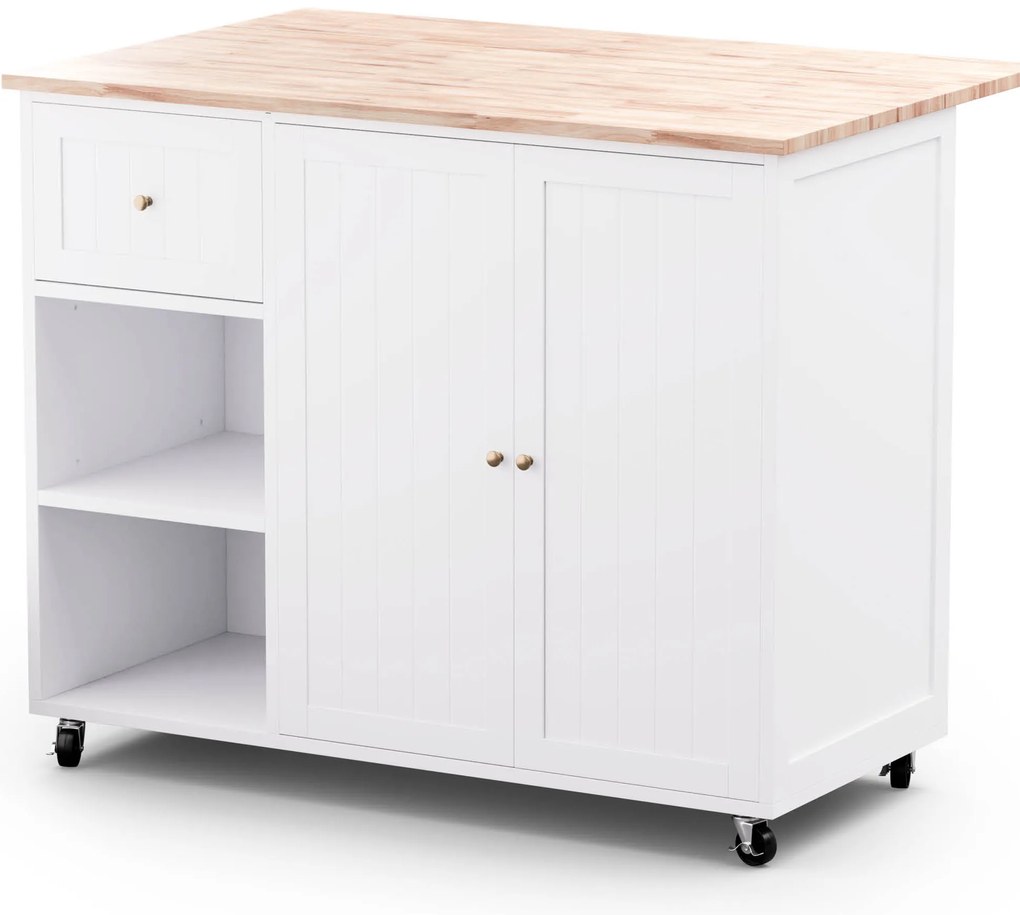 Blumfeldt Etsu, tálalókocsi, kihúzható munkalap, 2 fiók, 2 ajtó, 2 polc, görgők rögzítőfékkel, tárolóhely, egyszerű tisztítás