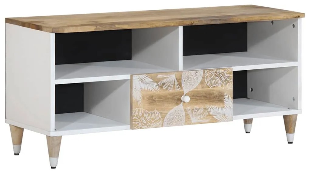 tömör mangófa TV-szekrény100x33,5x46 cm