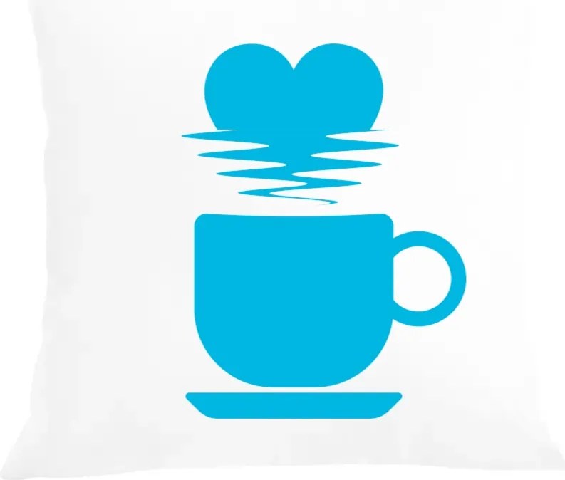 Párna párnahuzat Love nyomott mintás Kávé Szerelem