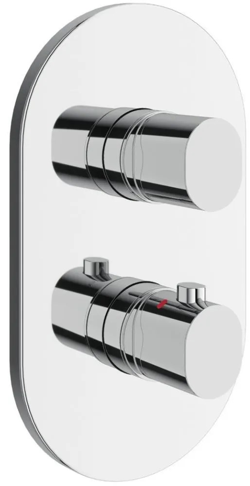 Ravak X070455 - Termosztátos zuhanycsaptelep rejtett beépítéshez CHROME fényes króm