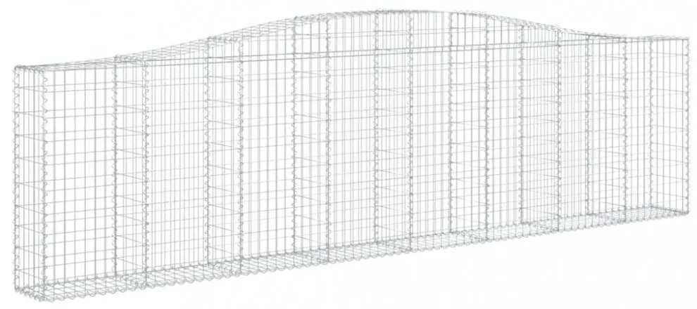 8 db íves horganyzott vas gabion kosár 400x30x100/120 cm