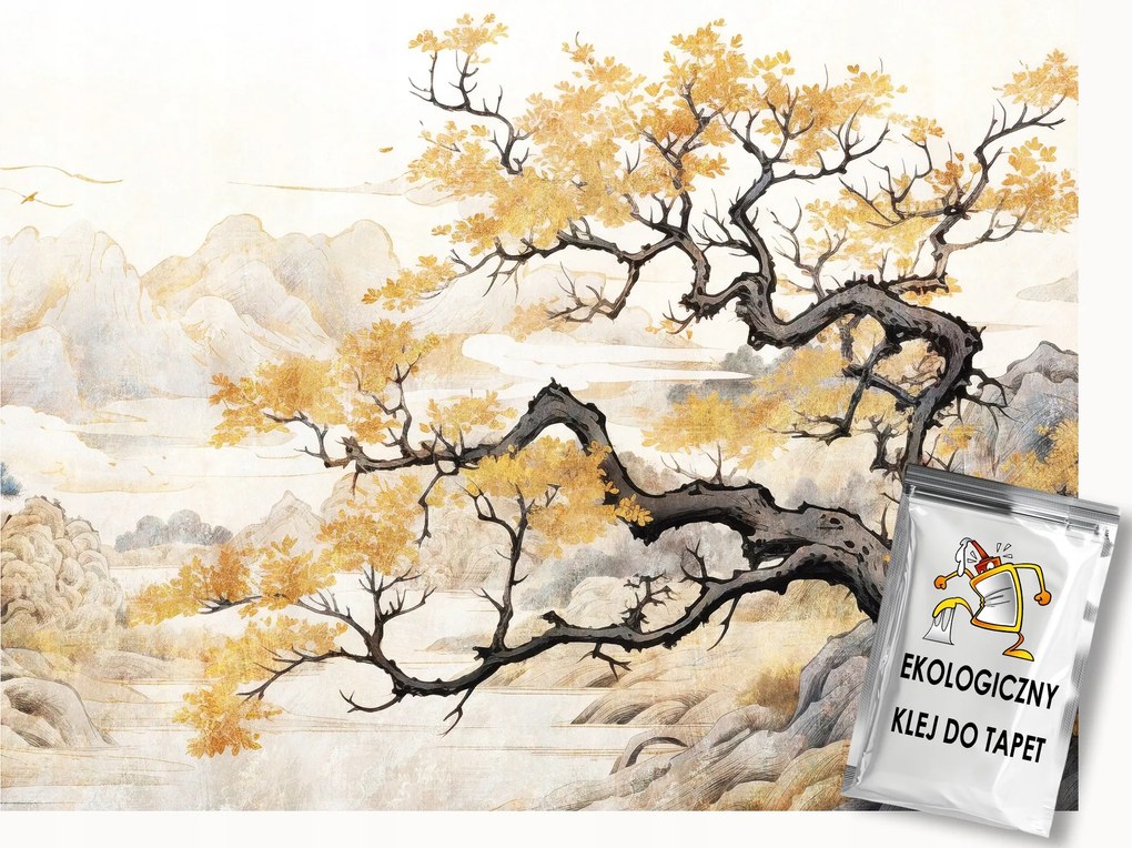 Fotótapéta Flizelina Grafika Ázsia Japán Tájkép Fák Ősz 100x75 ragasztó