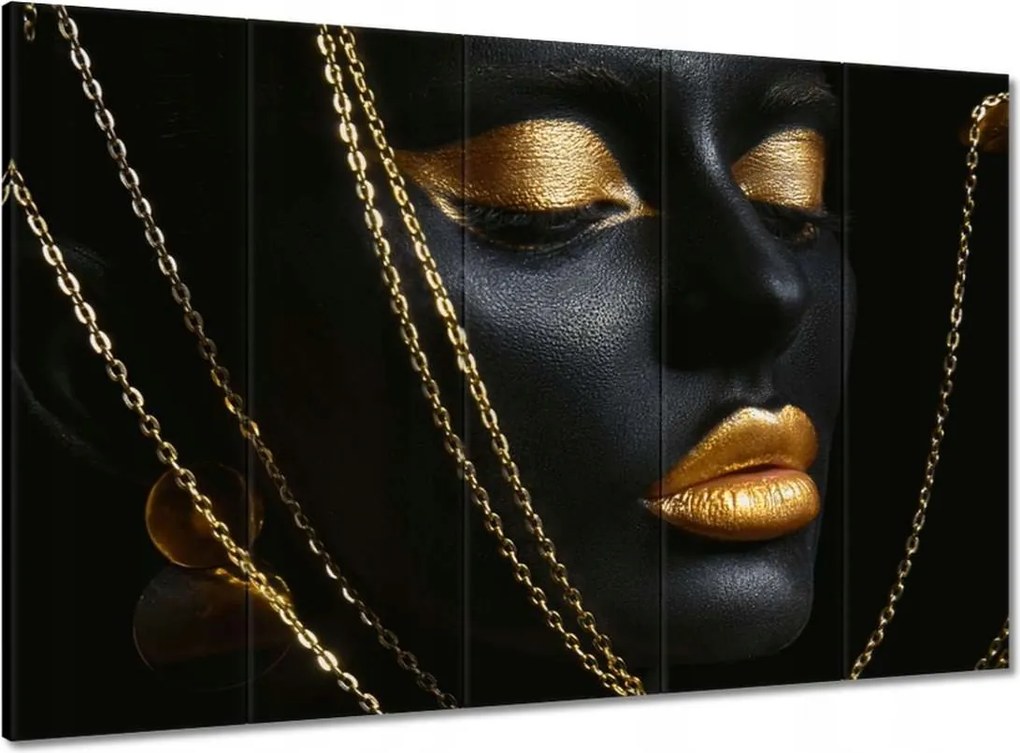 Vászonkép 100x70 Arannyal bevont fej