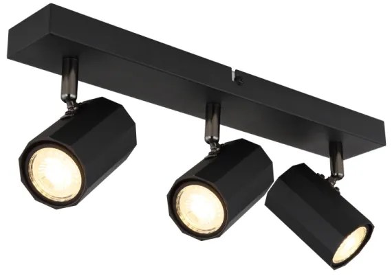 Globo 57918-3B - Spotlámpa JAMES 3xGU10/25W/230V fekete