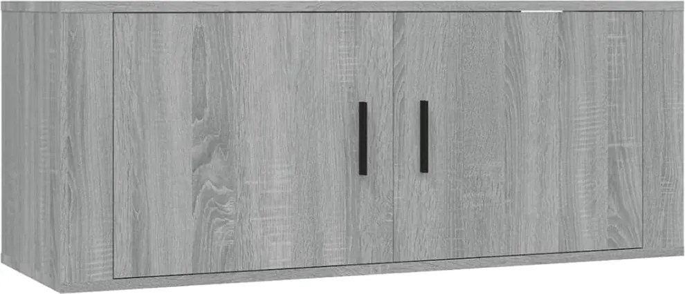 vidaXL szürke sonoma színű fali TV-szekrény 100x34,5x40 cm
