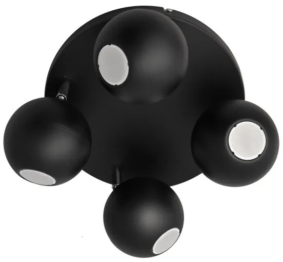 LED Spotlámpa MIDWAY 4xGU10/6,5W/230V fekete