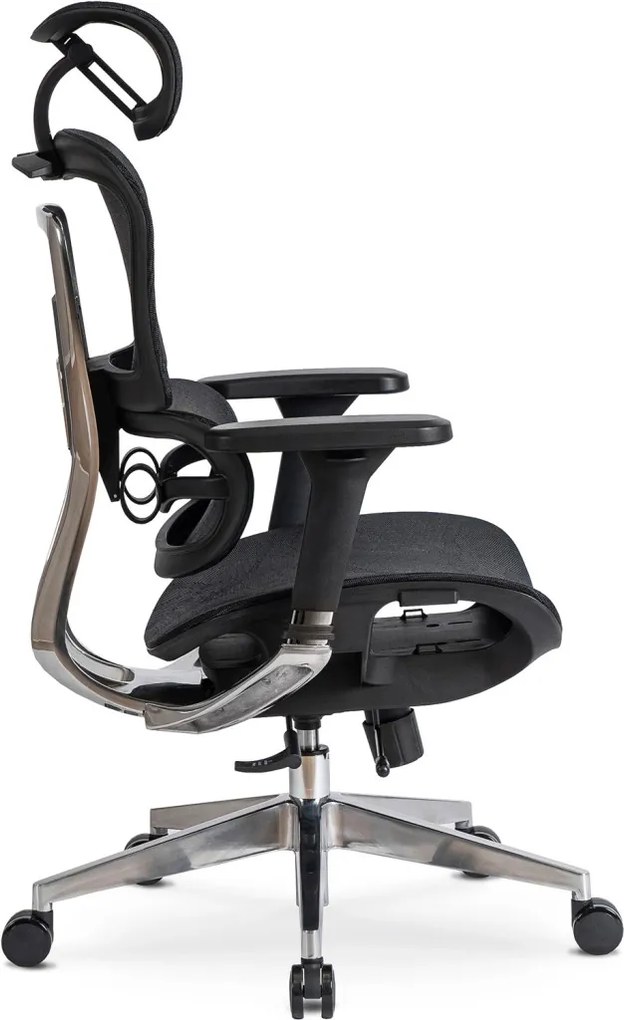 Forgószék ergonomikus kialakítással, fekete színben. NINO