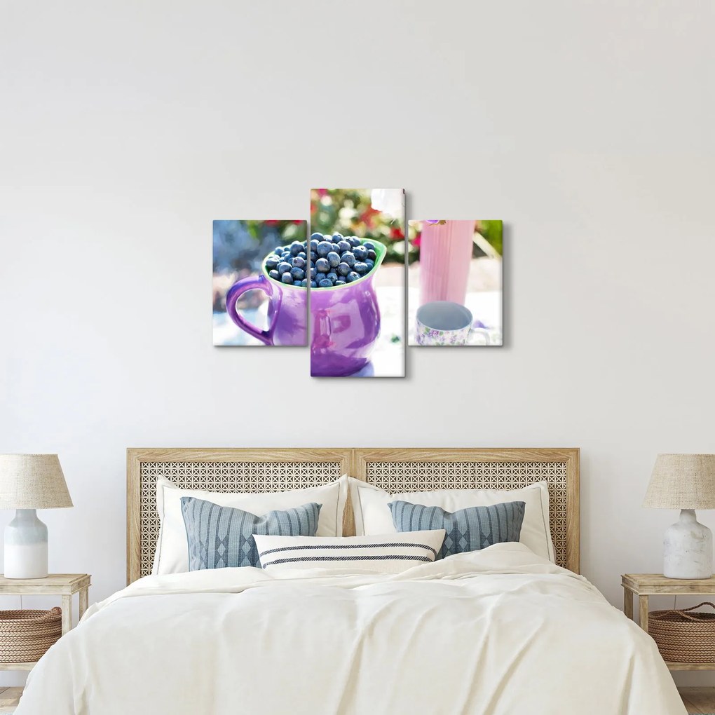 Kép - áfonyák a bögrében (90x60 cm)