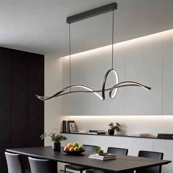 Brilagi - Dimmelhető LED függeszték kábellel SIGNATURE LED/55W/230V 120x23 cm fekete + távirányító