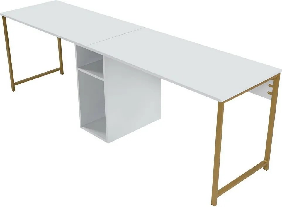 Twin White and Gold íróasztal