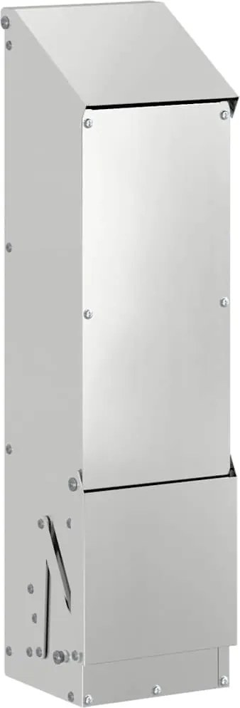 vidaXL Csirke etető Ezüst 13 x 12 x 51 cm Horganyzott acél