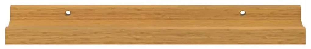 vidaXL Falpolc polcokkal tárolóval 4 pcs Bézs 40 x 9 x 3 cm Faanyag