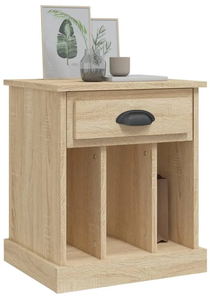 2 db sonoma tölgy éjjeliszekrény 43x36x50 cm