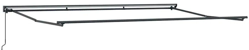 Behúzható napellenző Sárga és narancs 500x300 cm szövet