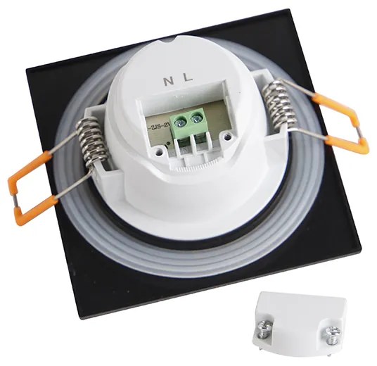 6 db-os beépített spotlámpa készlet fekete LED-del, 3 fokozatú fényerőszabályzóval, IP65 - Simply