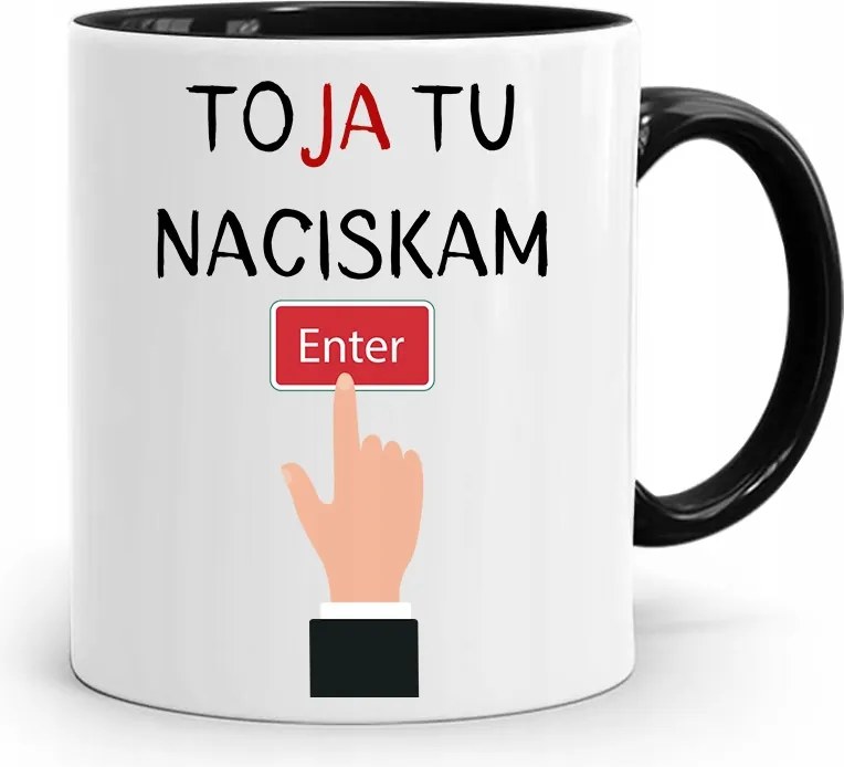 Enter Fekete Informatikai Programozó Bögre fényképes nyomtatással