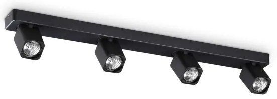 Ideal Lux - LED Spotlámpa RUDY 4xGU10/7W/230V fekete